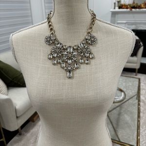 Crystal Gold Banana Republic Statement Necklace
